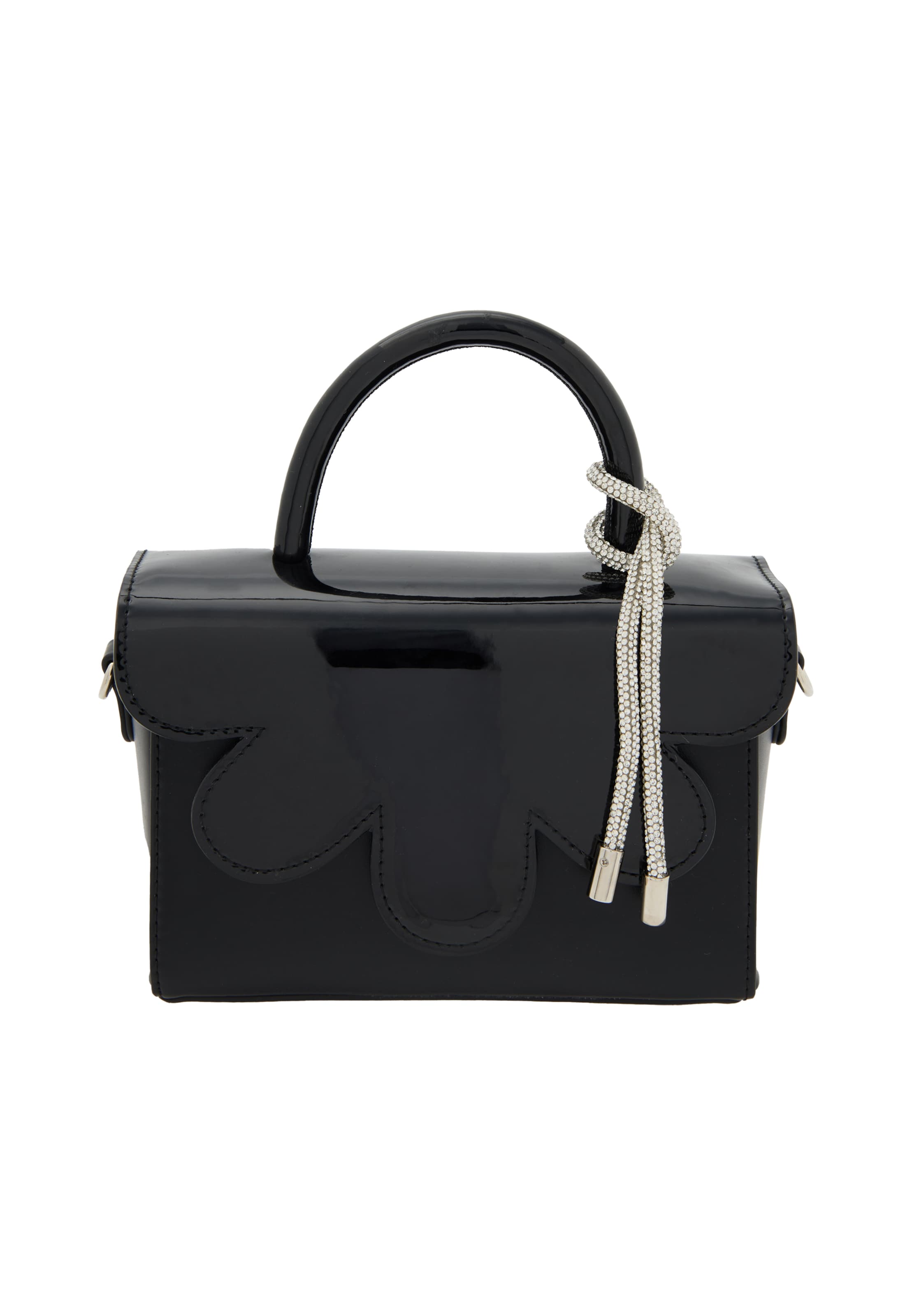 Clutch NAEMI pe negru / argintiu, Vizualizare produs