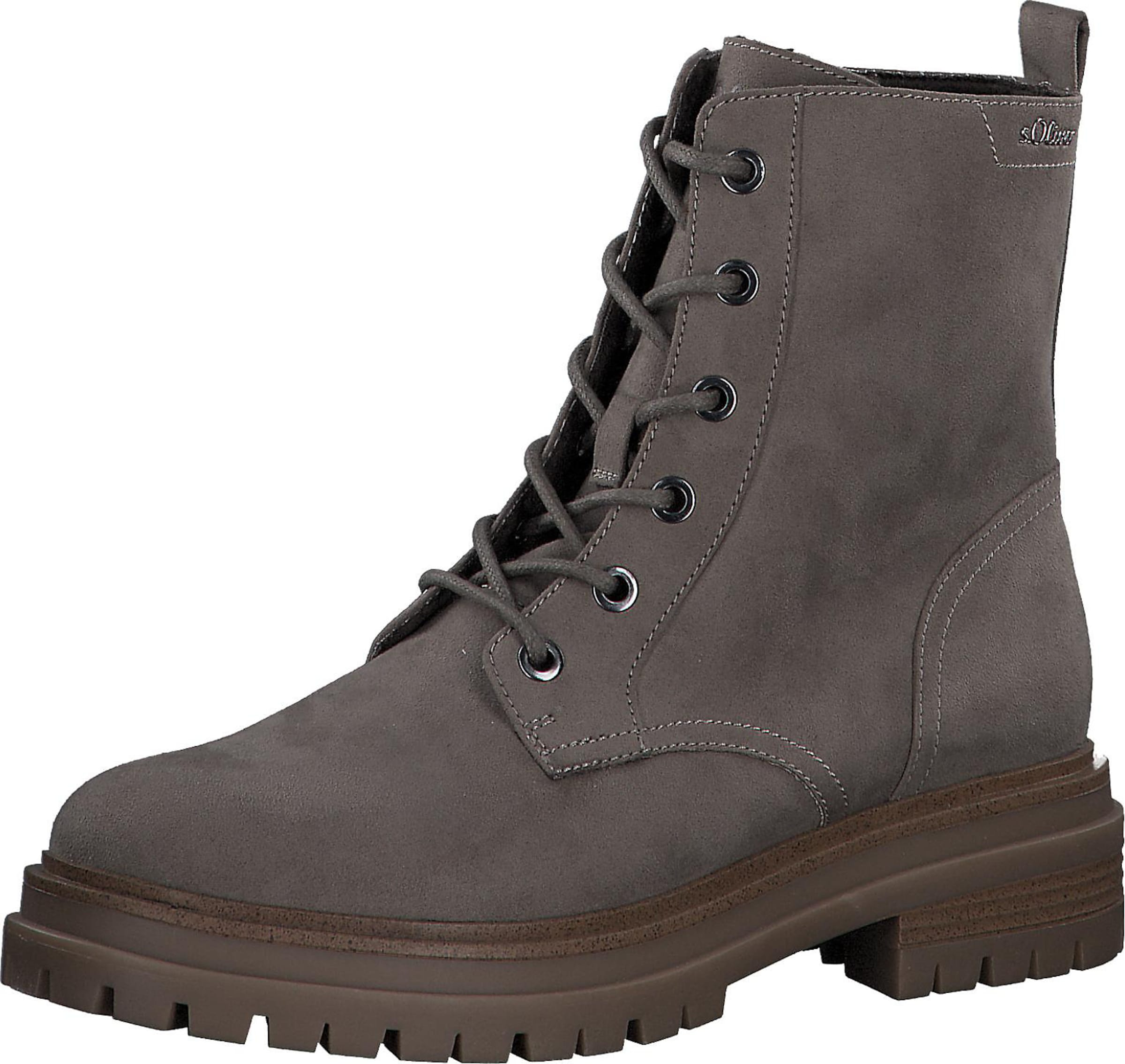 Ladies grey lace shop up ankle boots