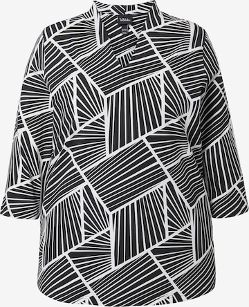 Ulla Popken Bluse in Schwarz: Vorderseite