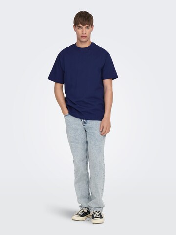 Only & Sons T-shirt 'Fred' i blå