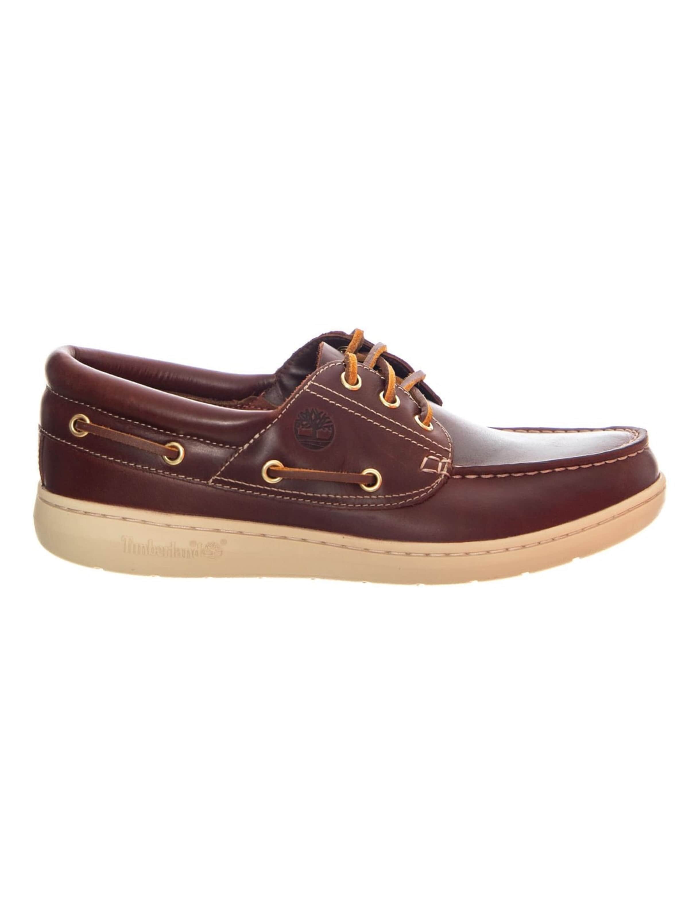 TIMBERLAND Snøresko 'PORT Boat Shoe BUR F Grain' i brun: forside