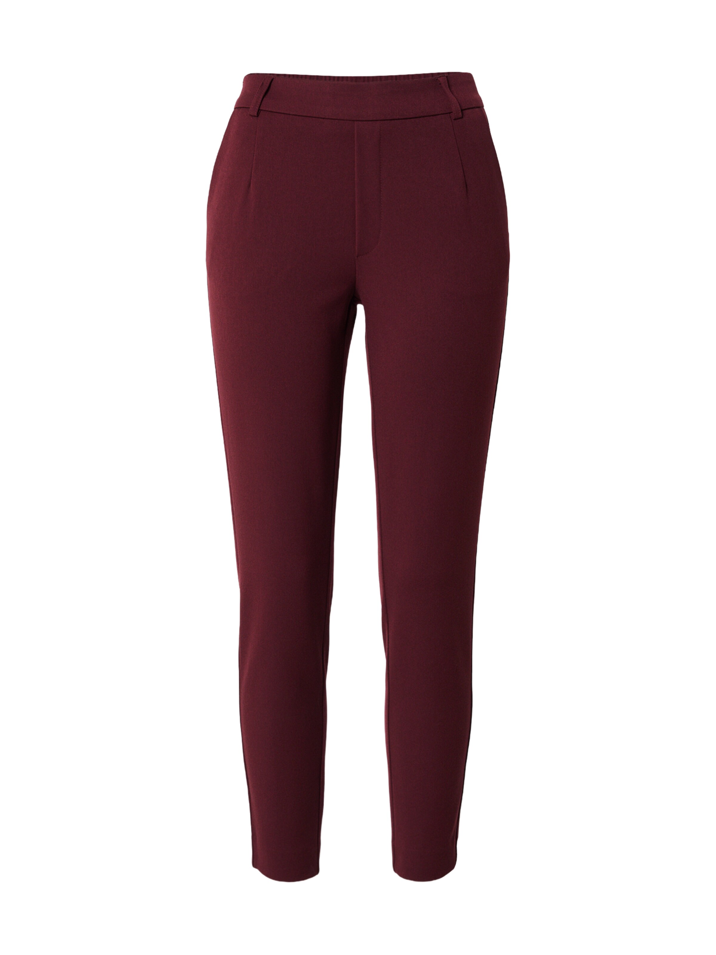 VILA Slim fit Pleat-Front Pants 'VIVARONE' in Red