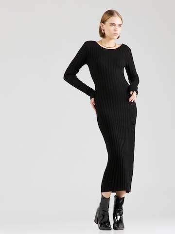millane فستان مُحاك 'Malina' بلون أسود: الأمام