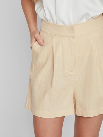 VILA - regular Pantalón plisado 'Prina' en beige