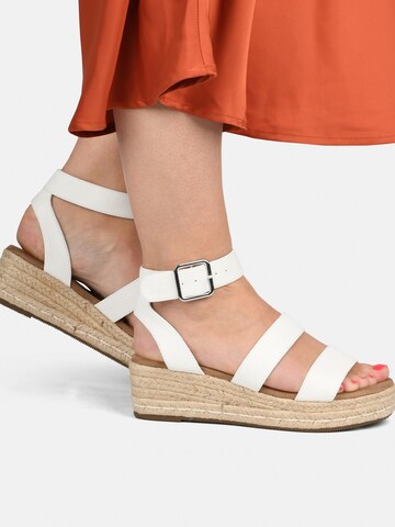 POSH by Poelman Sandalen met riem 'JUNE' in Wit