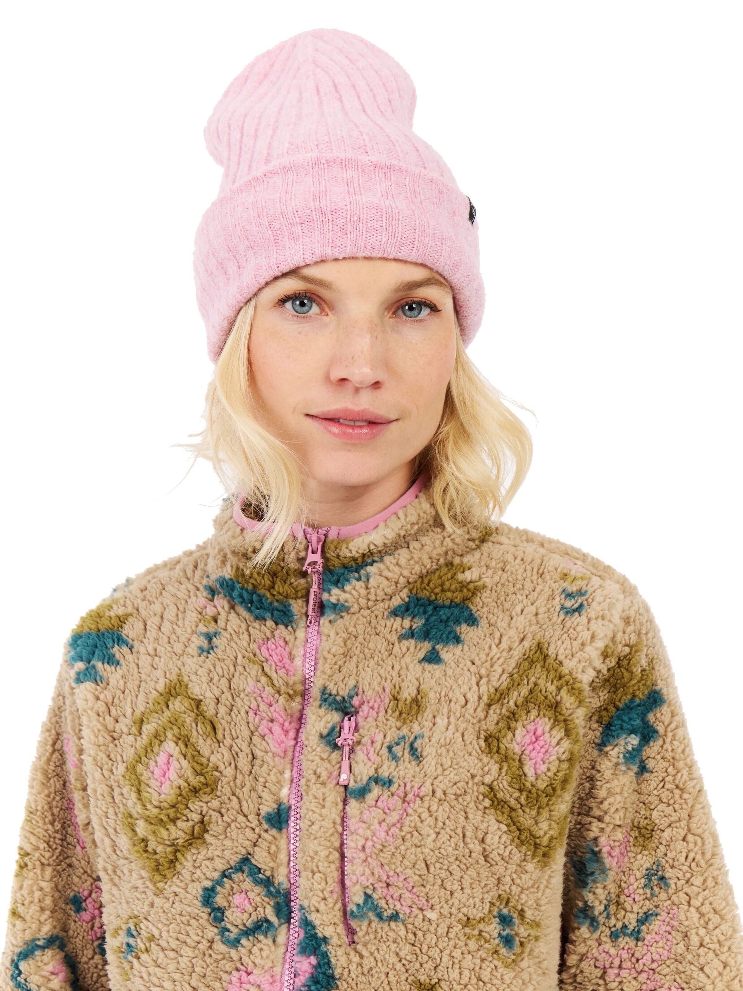 PROTEST Fleece Jacket 'Adele' in Beige
