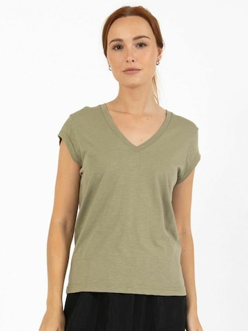 Coster Copenhagen Top ' CC ' w kolorze zielony: przód