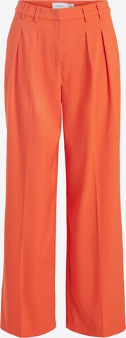 VILA Szeroka nogawka Spodnie w kant 'AKKA' w kolorze pomarańczowy: przód