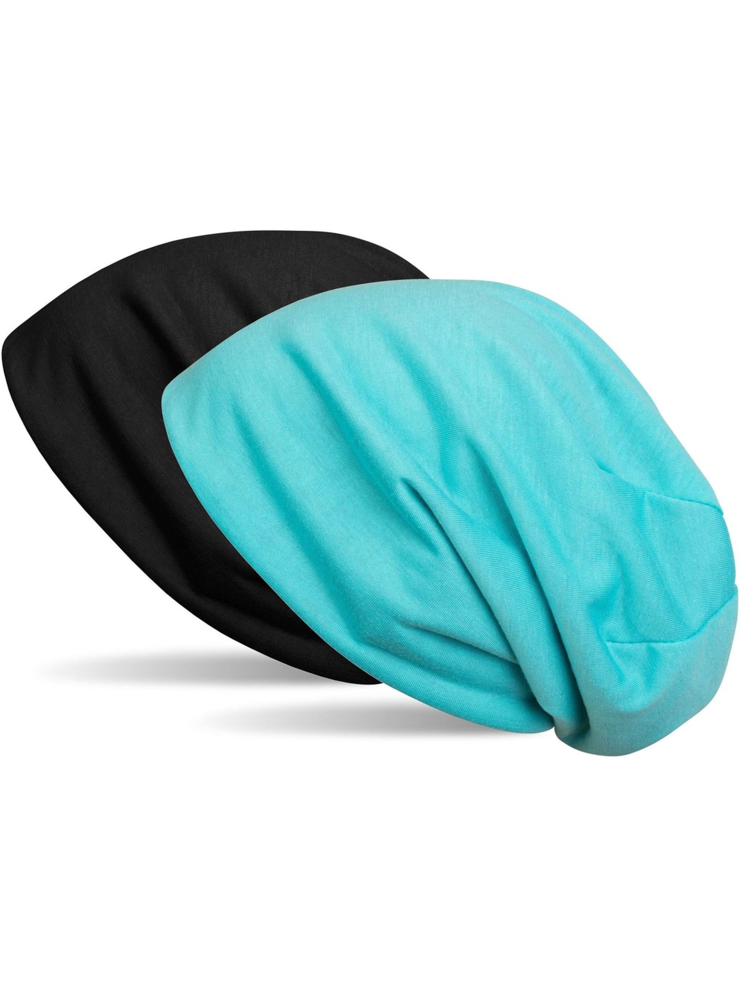 styleBREAKER Mütze 'Wende Beanie'‌‌‌‌‌‌ in Schwarz: Vorderseite