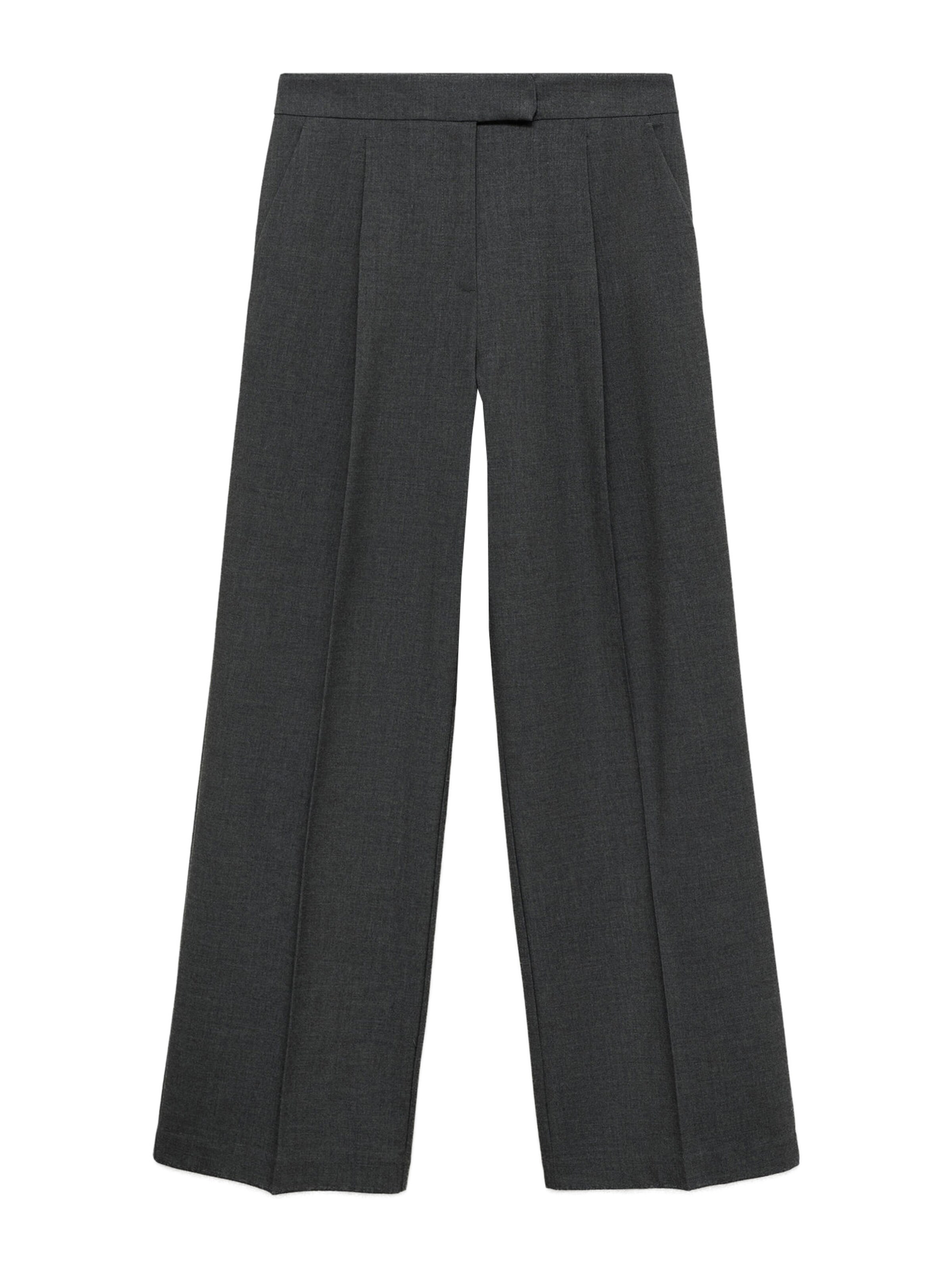 MANGO Loosefit Ráncos nadrág 'Avola' - szürke: elől