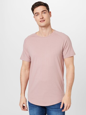 Coupe regular T-Shirt JACK & JONES en rose : devant
