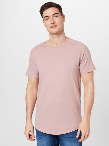 JACK & JONES Regular fit T-shirt i rosa: framsida