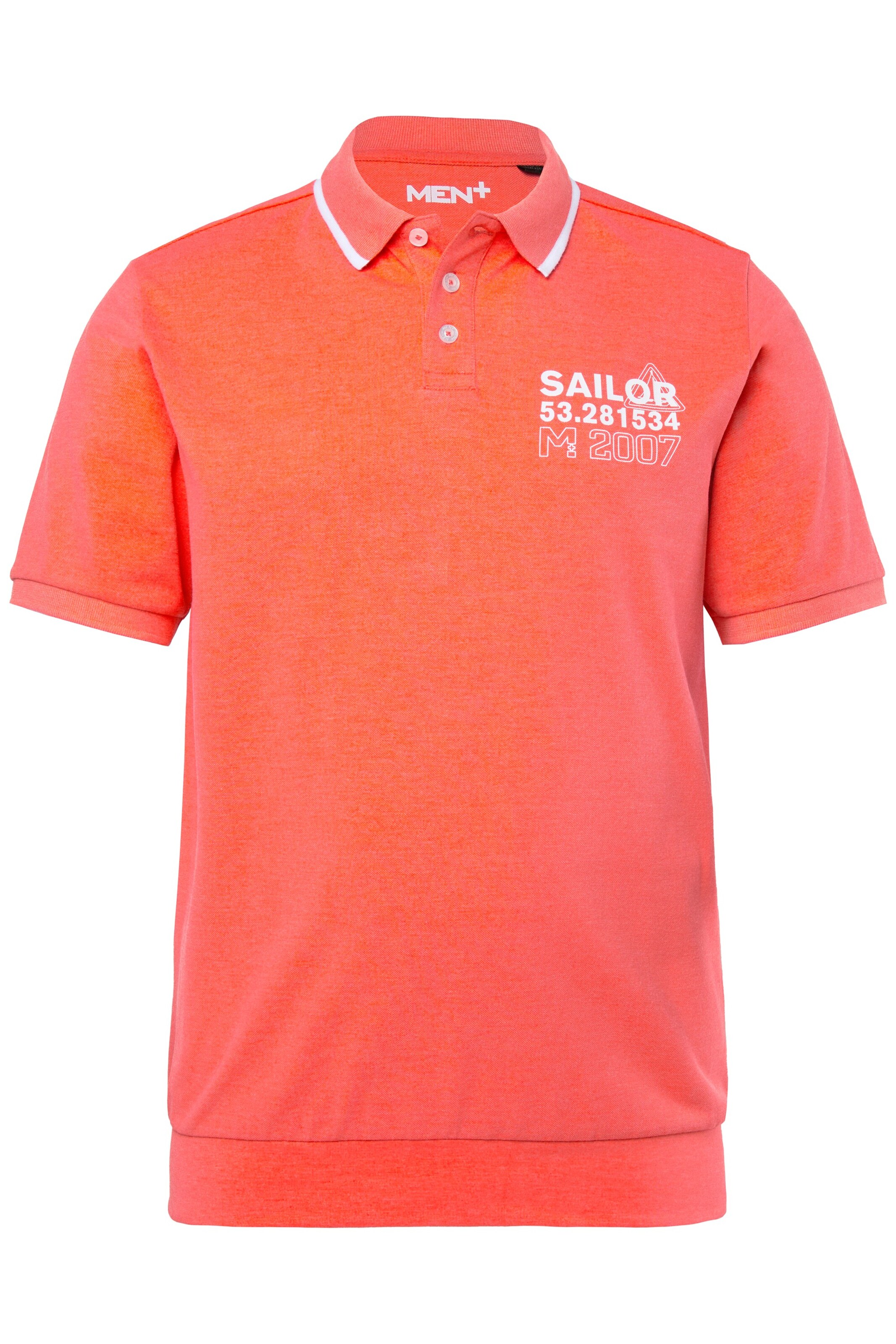 Men Plus Shirt in Orange: front