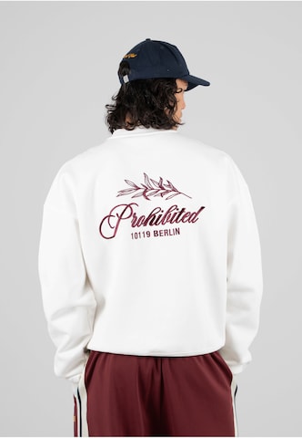 Sweat-shirt 'PB Leaf' Prohibited en blanc : devant