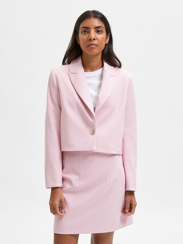 Blazer 'LUNA' SELECTED FEMME en rose : devant