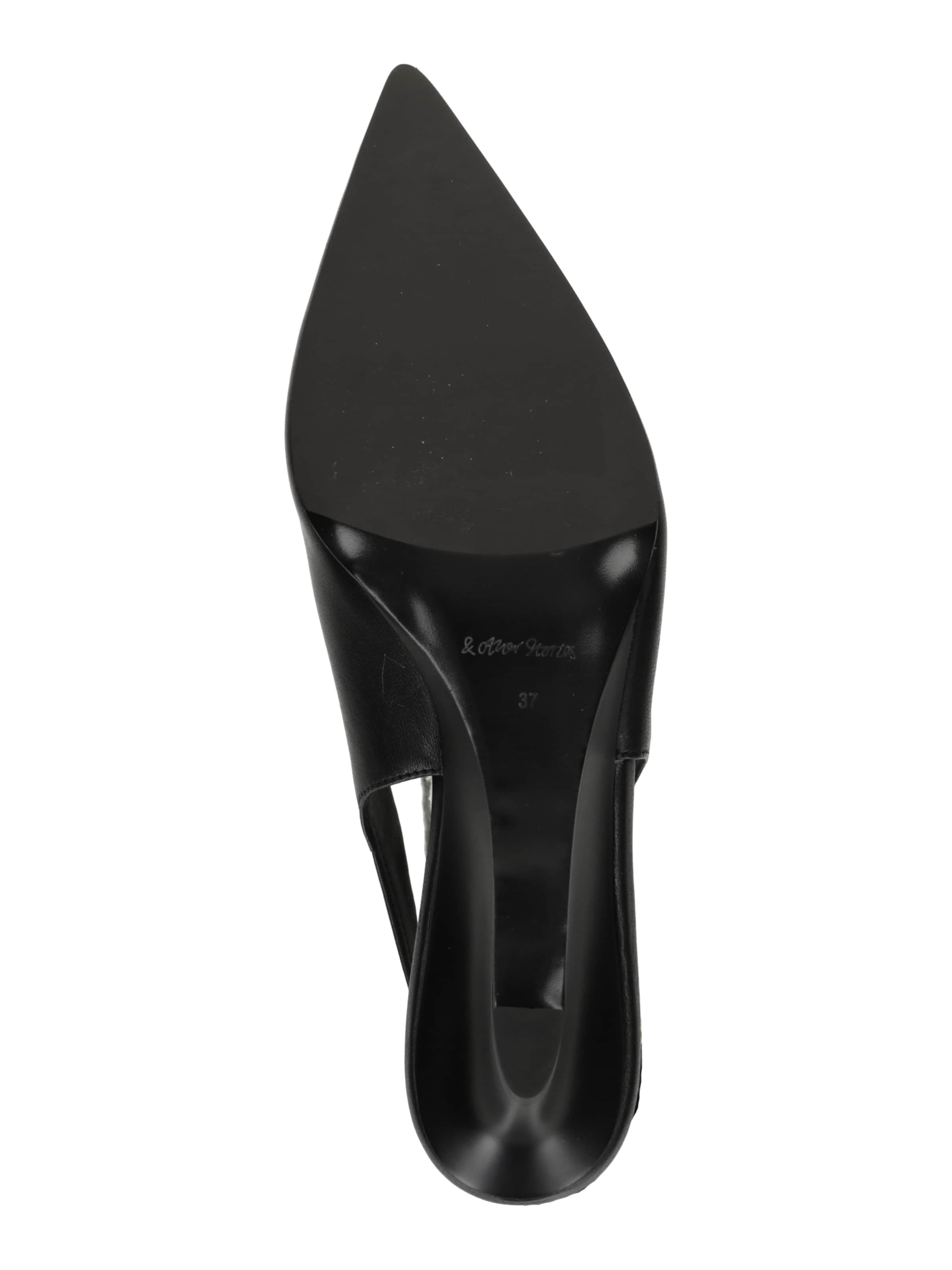 & Other Stories Дамски обувки на ток с отворена пета в черно