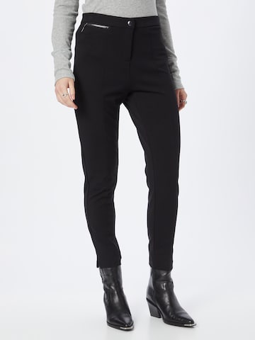 COMMA Slim fit Pants in Black: front