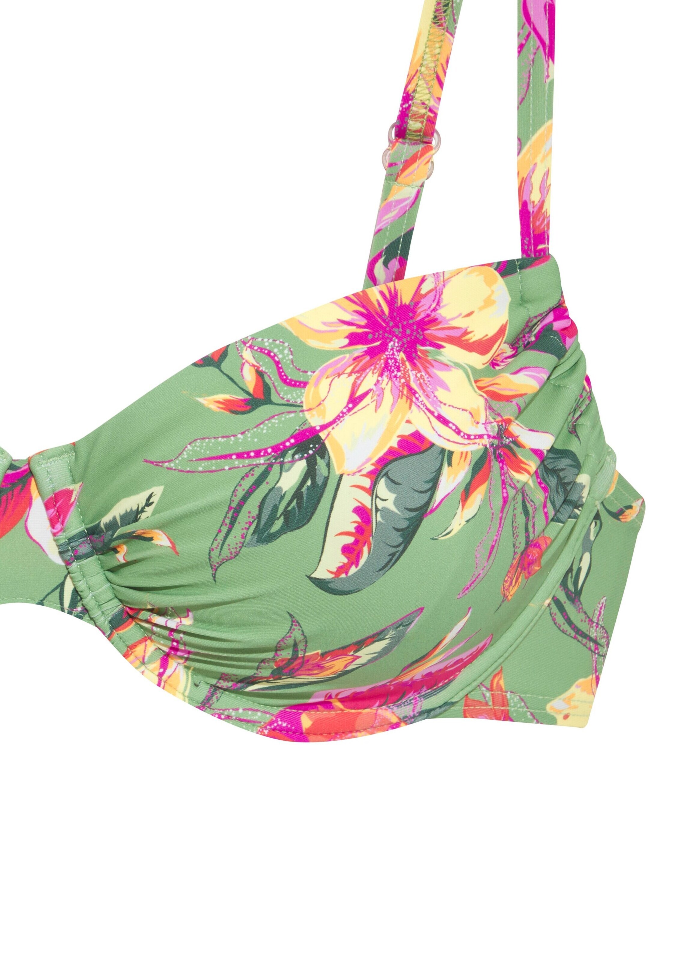 Sutien de tricou Sutien costum de baie de la LASCANA pe verde