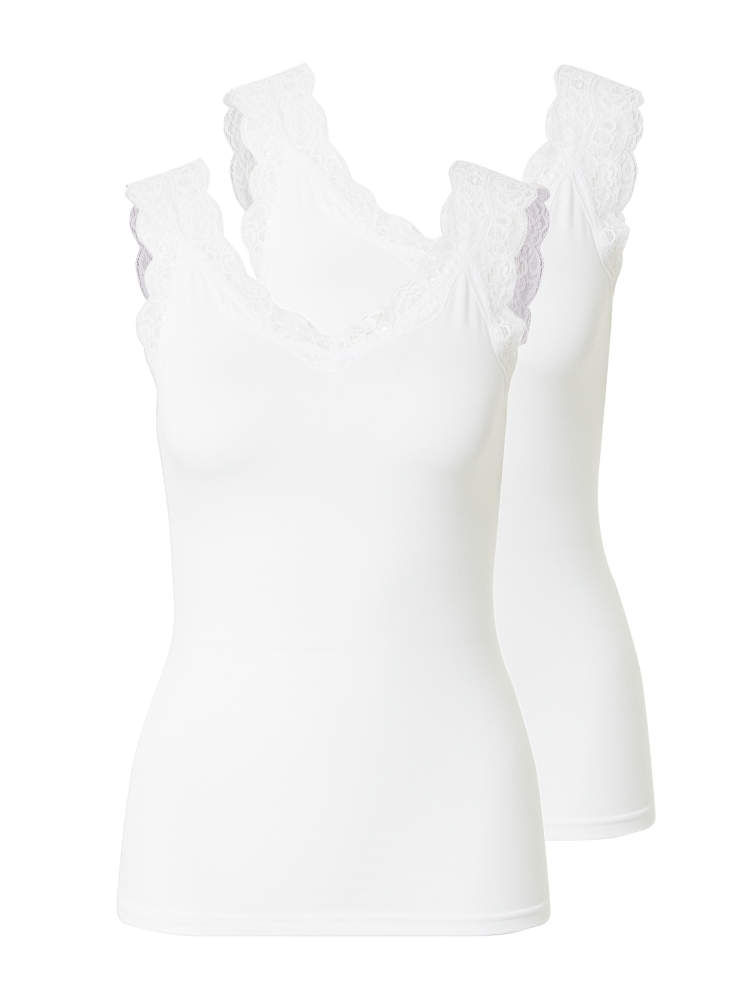 Odzież Koszulki & topy PIECES Top PCBARBERA w kolorze Białym 