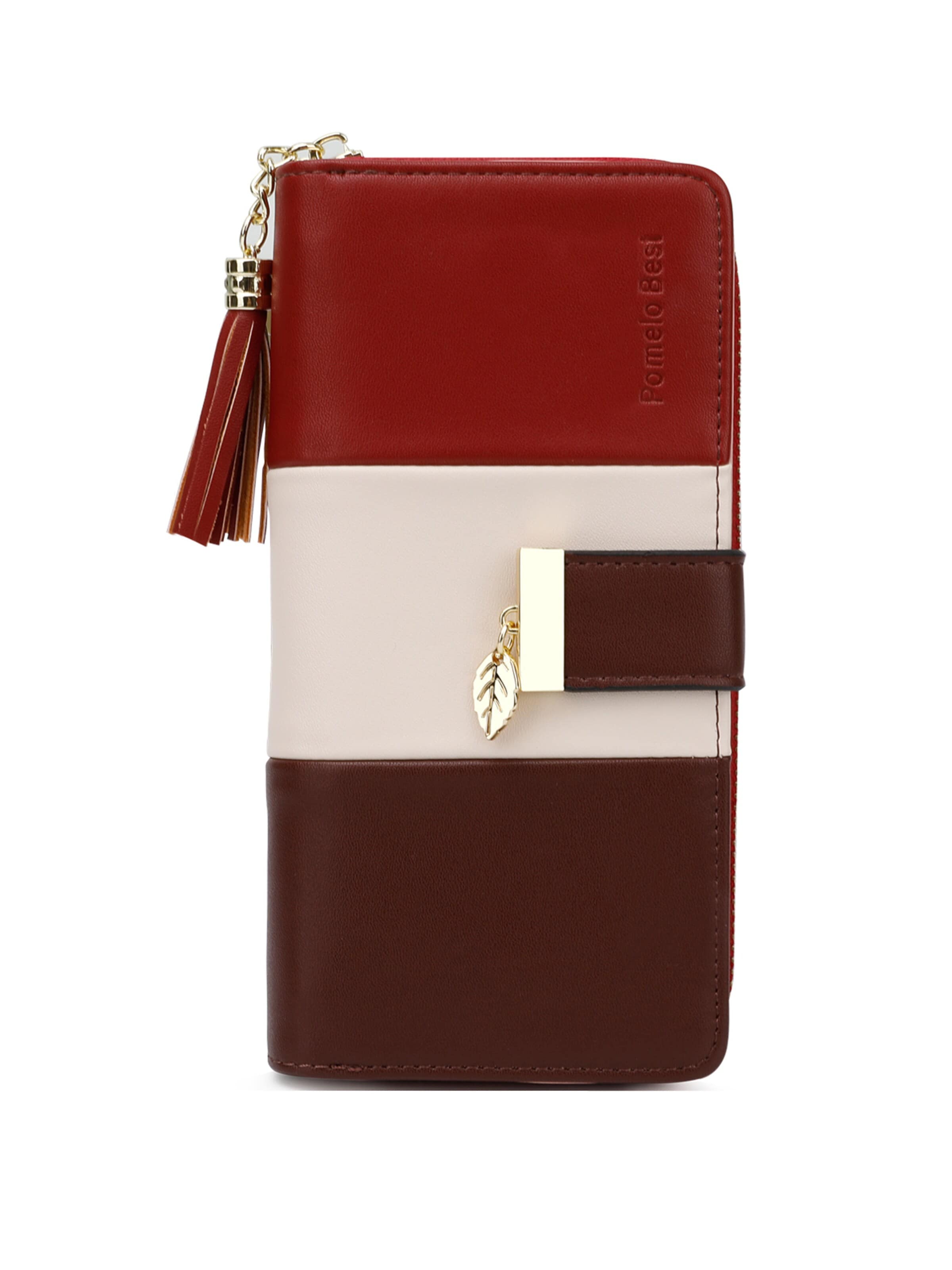 Pomelo Best Wallet 'Pomelo Best Portemonnaie Damen Klassisch Minimalistisch' in Red: front