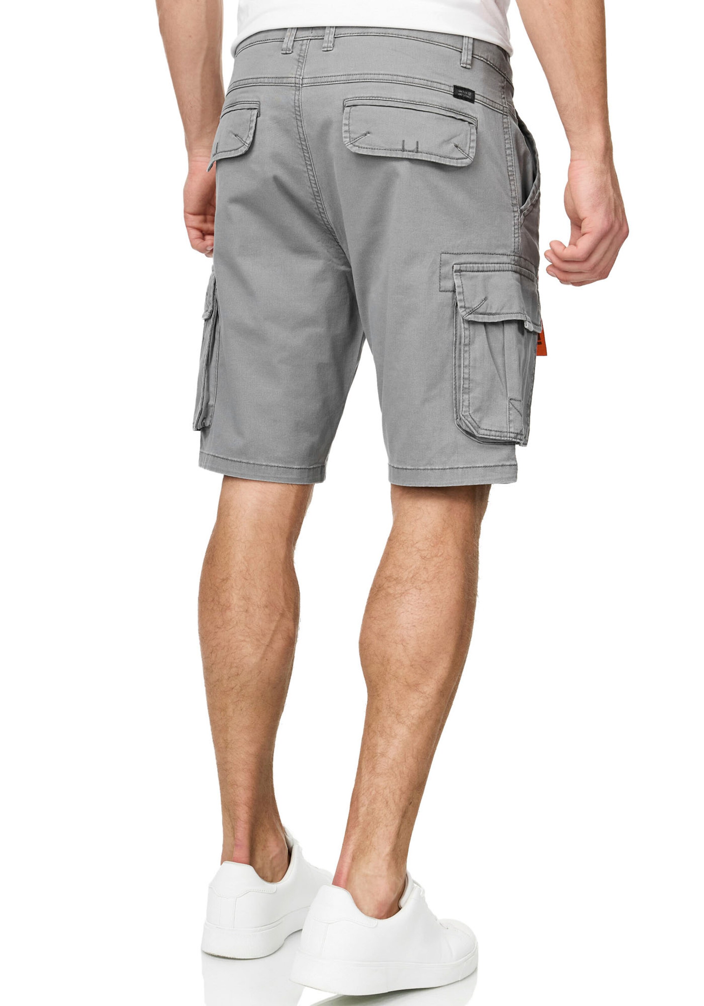 INDICODE JEANS Regular Cargo Pants in Grey