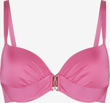 LingaDore T-shirt Bikinitop in Roze: voorkant