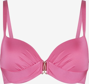 LingaDore Bikini Top in Pink: front