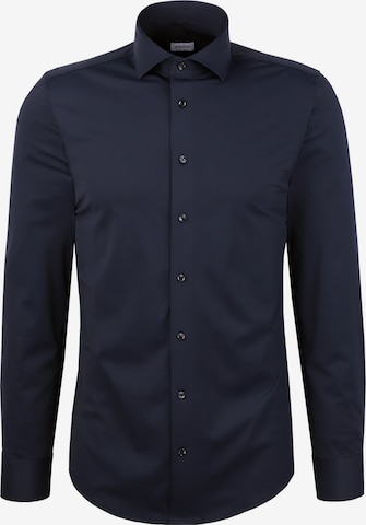 Chemise business 'Uni' SEIDENSTICKER en bleu : devant