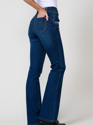 KOROSHI Bootcut Džínsy - Modrá