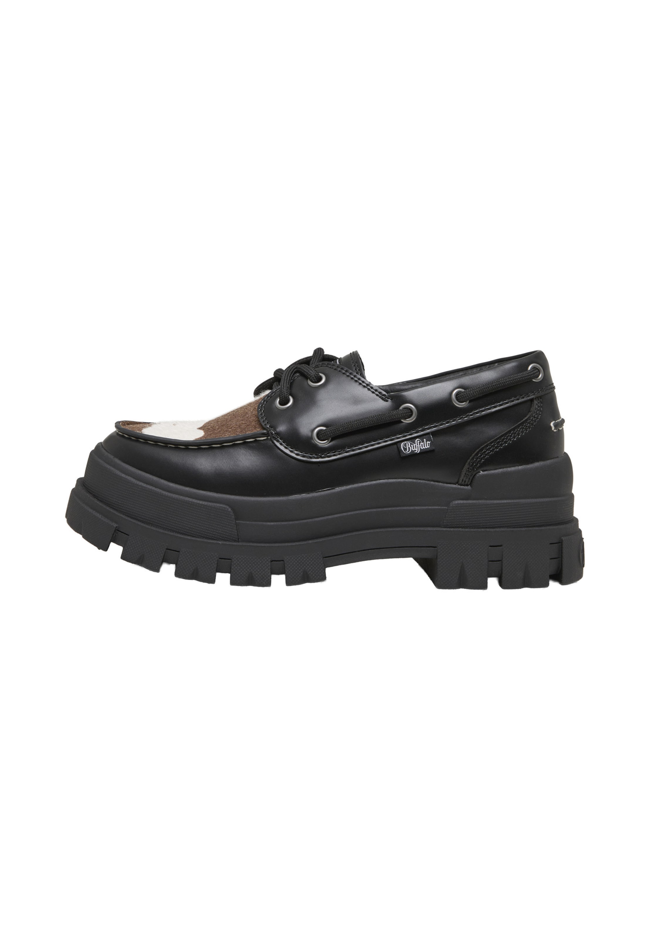 BUFFALO - Mocassins 'Aspha' em preto: frente