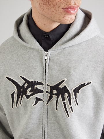 WEEKDAY Zip-Up Hoodie in Grey