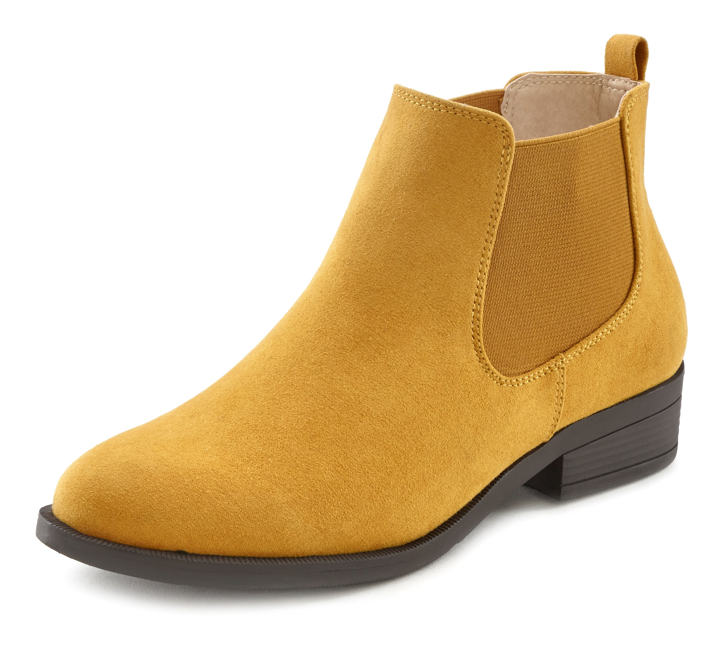 LASCANA - Botas Chelsea en amarillo: frente