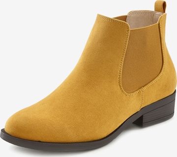 LASCANA Chelsea Boots in Yellow: front