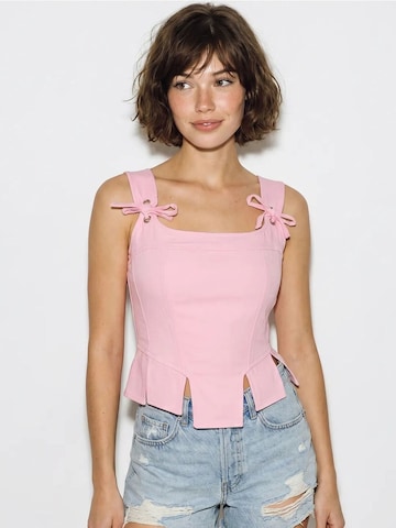 Bianco Lucci - Top em rosa: frente