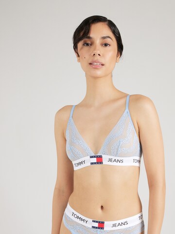 Tommy Jeans Triangle Bra in Blue: front
