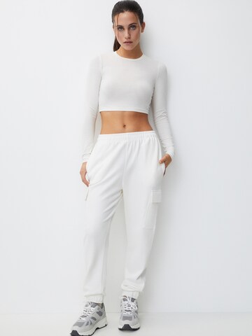 Pull&Bear Jogginganzug in Weiß: Vorderseite