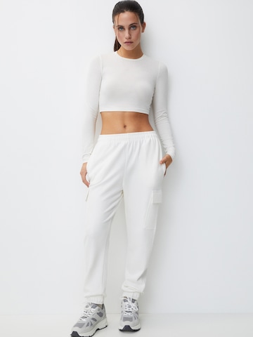 Pull&Bear Joggingpak in Wit: voorkant