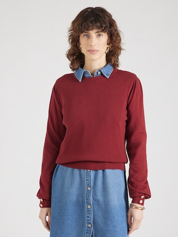 VERO MODA Pulover 'VMHOLLYKARIS' | rdeča barva: sprednja stran