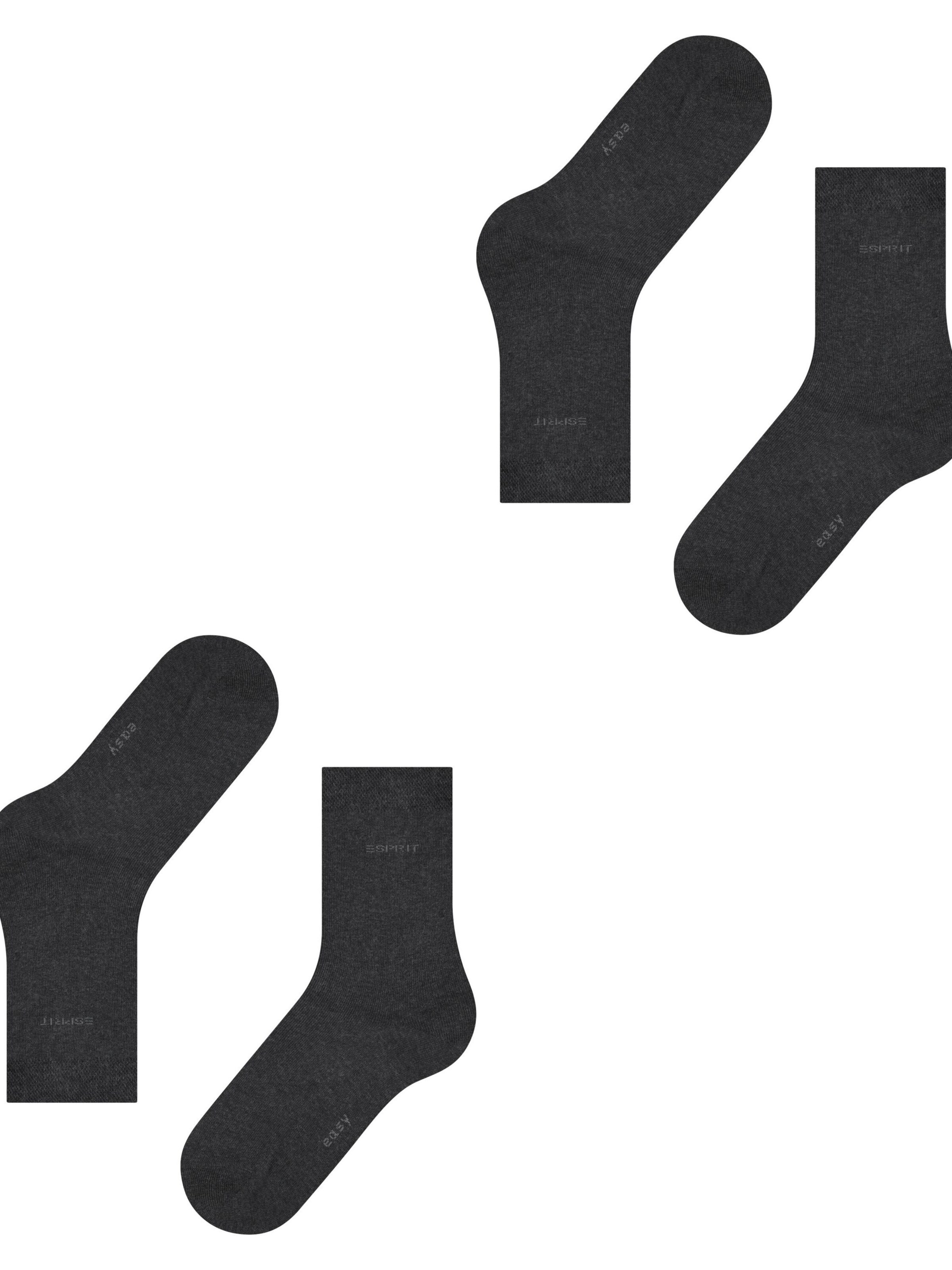 ESPRIT Socken 'Basic Easy 2-Pack'‌‌‌ in Grau