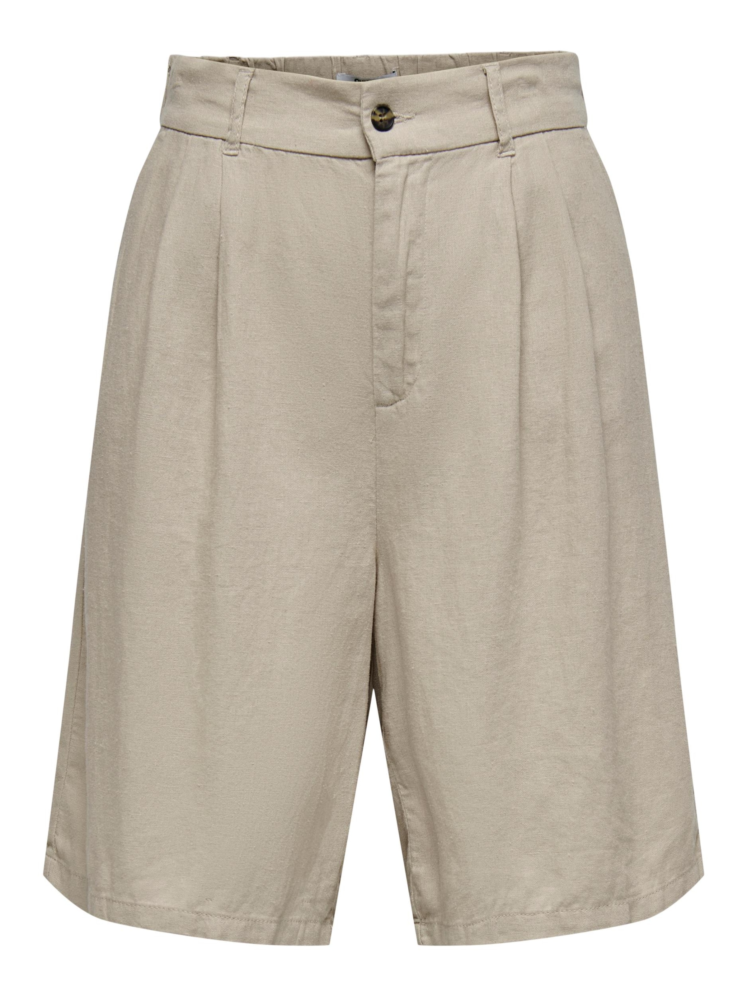 ONLY Bő szár Élére vasalt nadrágok 'Caro' - szürke: elől