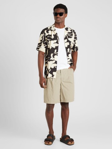 Lindbergh Comfort fit Button Up Shirt in Black