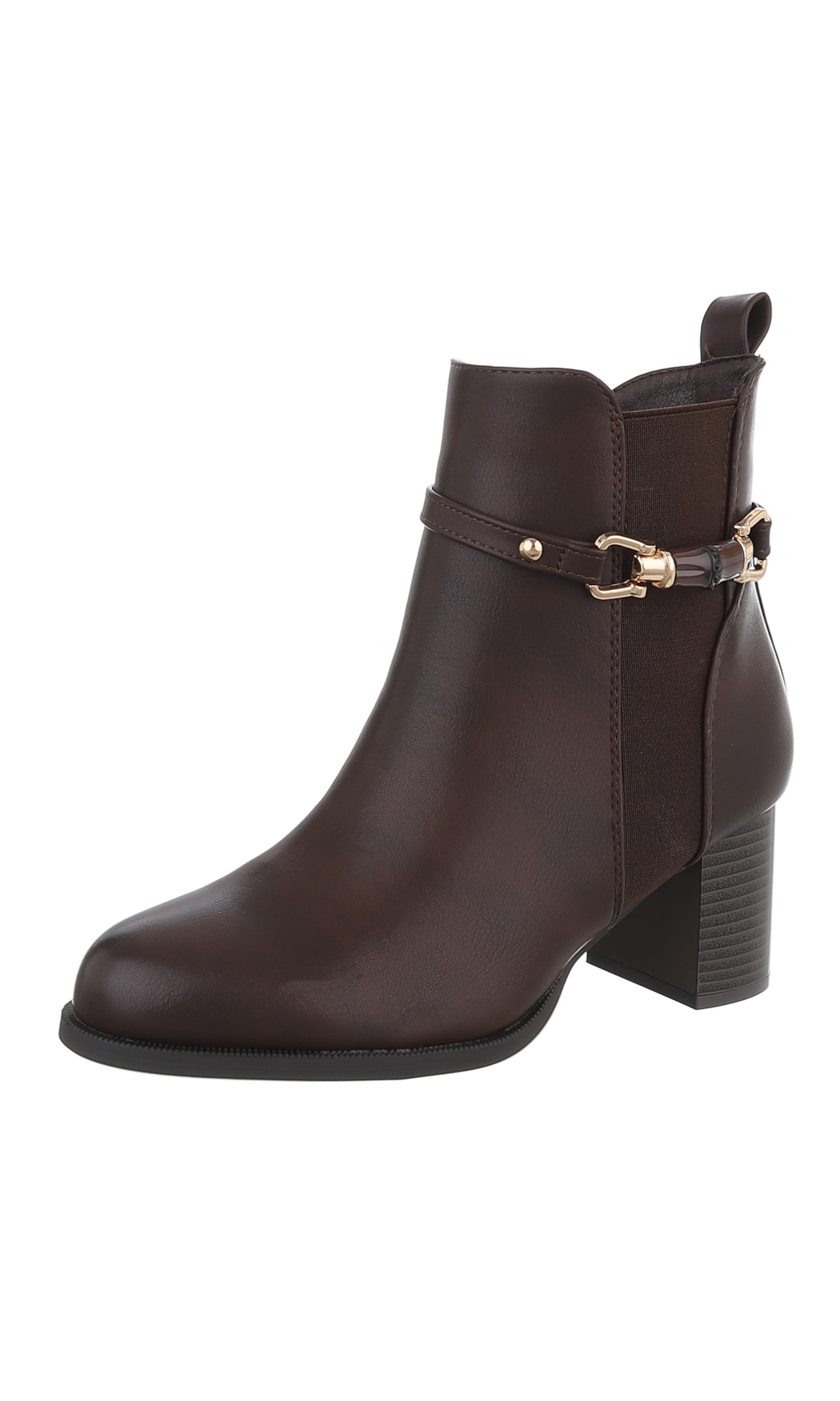 Ital-Design Stiefelette in Braun: Vorderseite