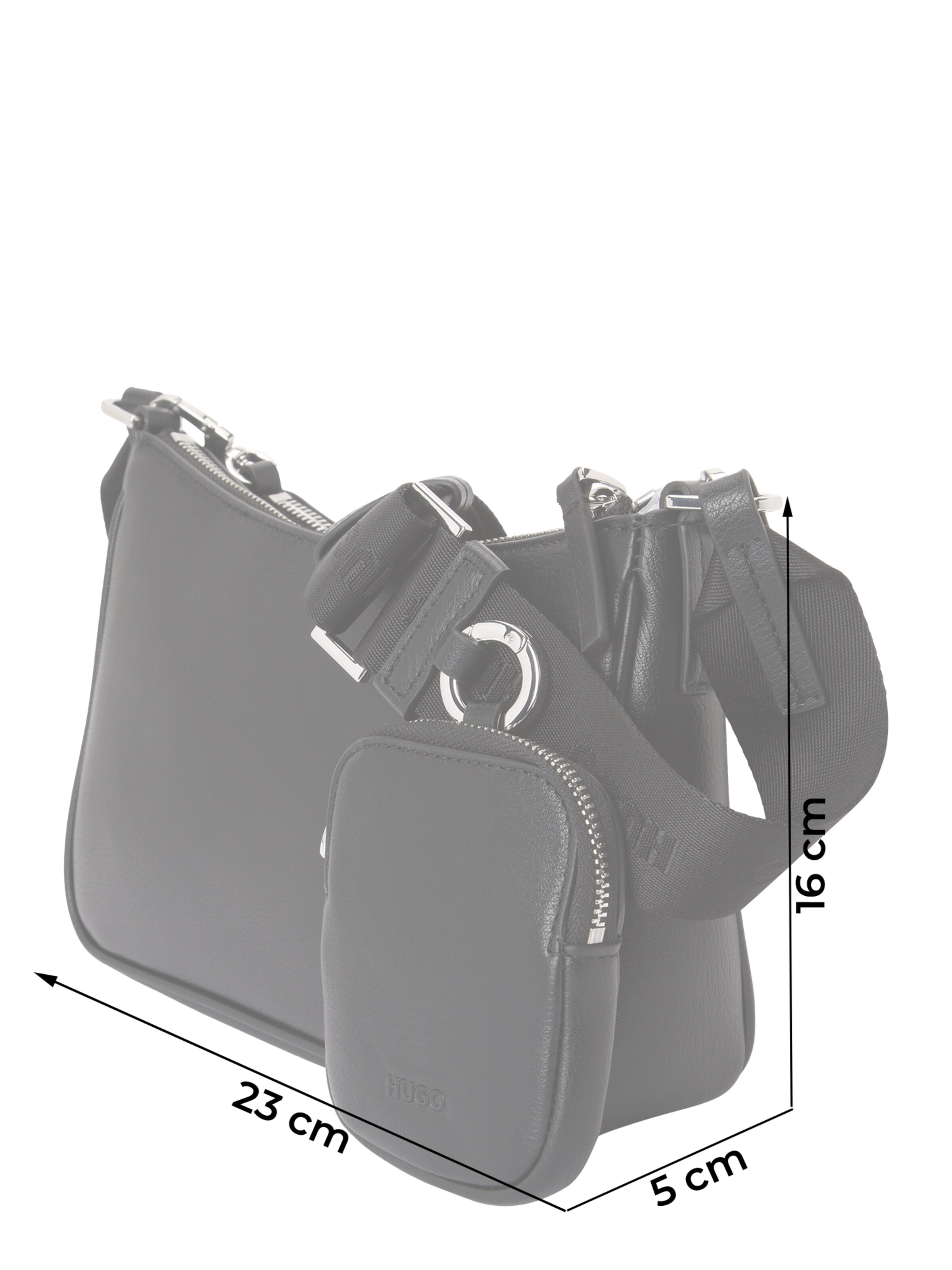 HUGO - Mala de ombro 'Bel 2.0' em preto