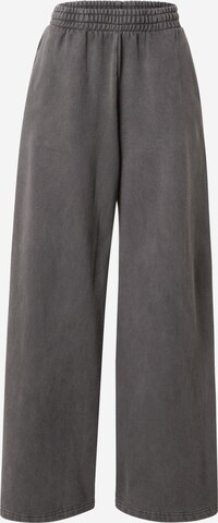 Wide Leg Pantalon WEEKDAY en gris : devant