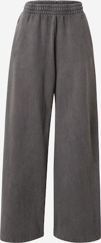 Wide Leg Pantalon WEEKDAY en gris : devant