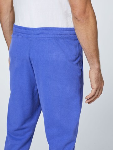 Oklahoma Jeans Regular Sweathose ' mit Oklahoma Label Print ' in Blau