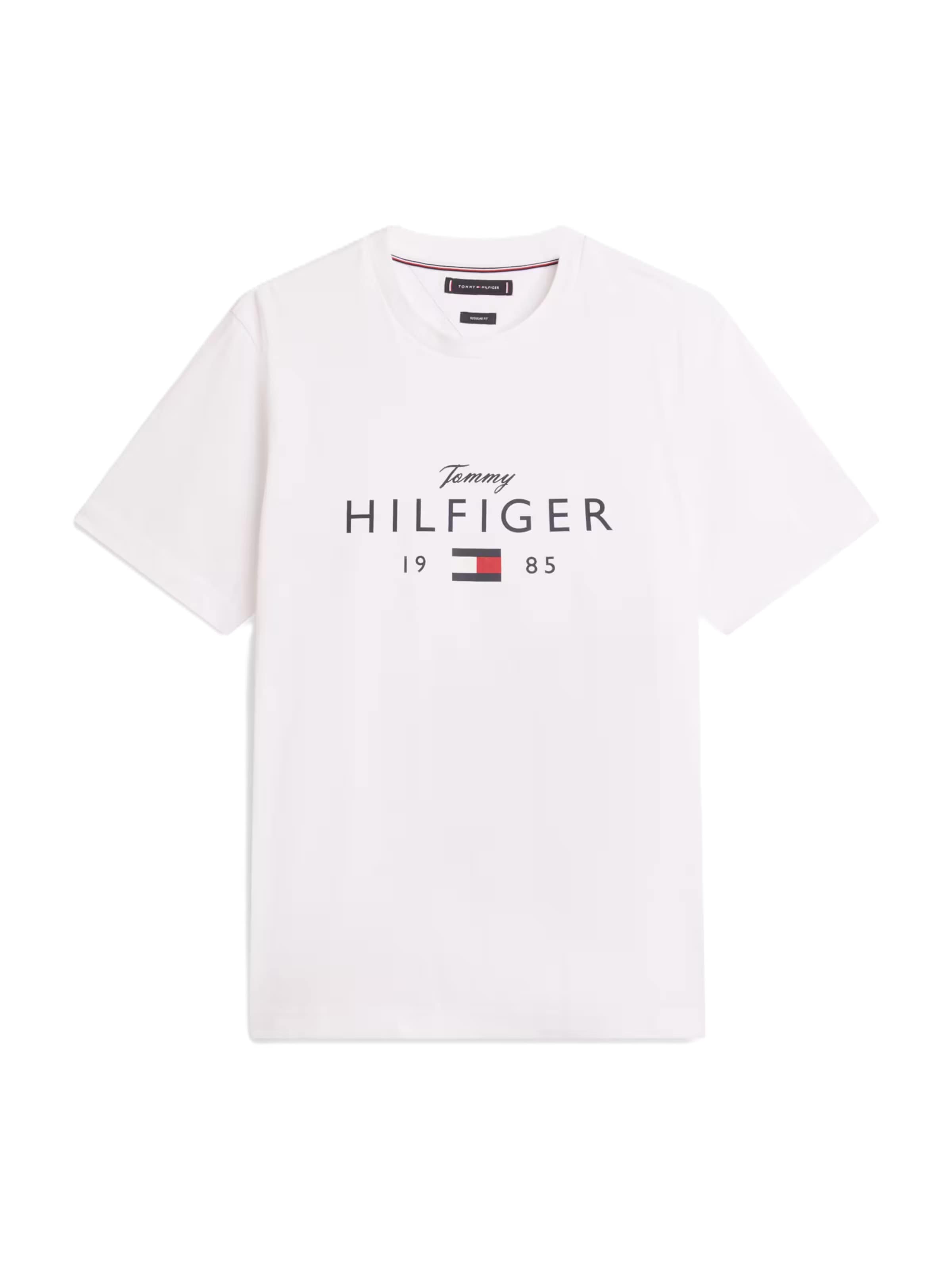 TOMMY HILFIGER Paita 'Brand Love' värissä valkoinen: etupuoli