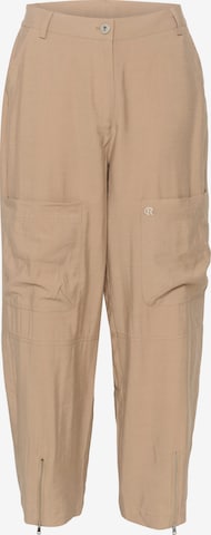 Cream Loose fit Pants in Beige: front