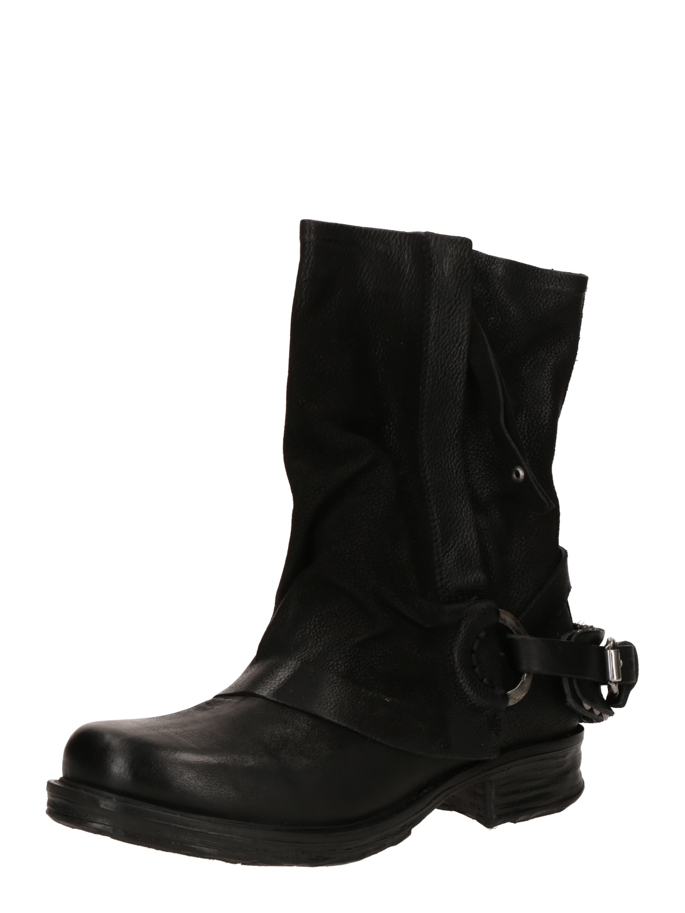 Botine de la A.S.98 pe negru: față