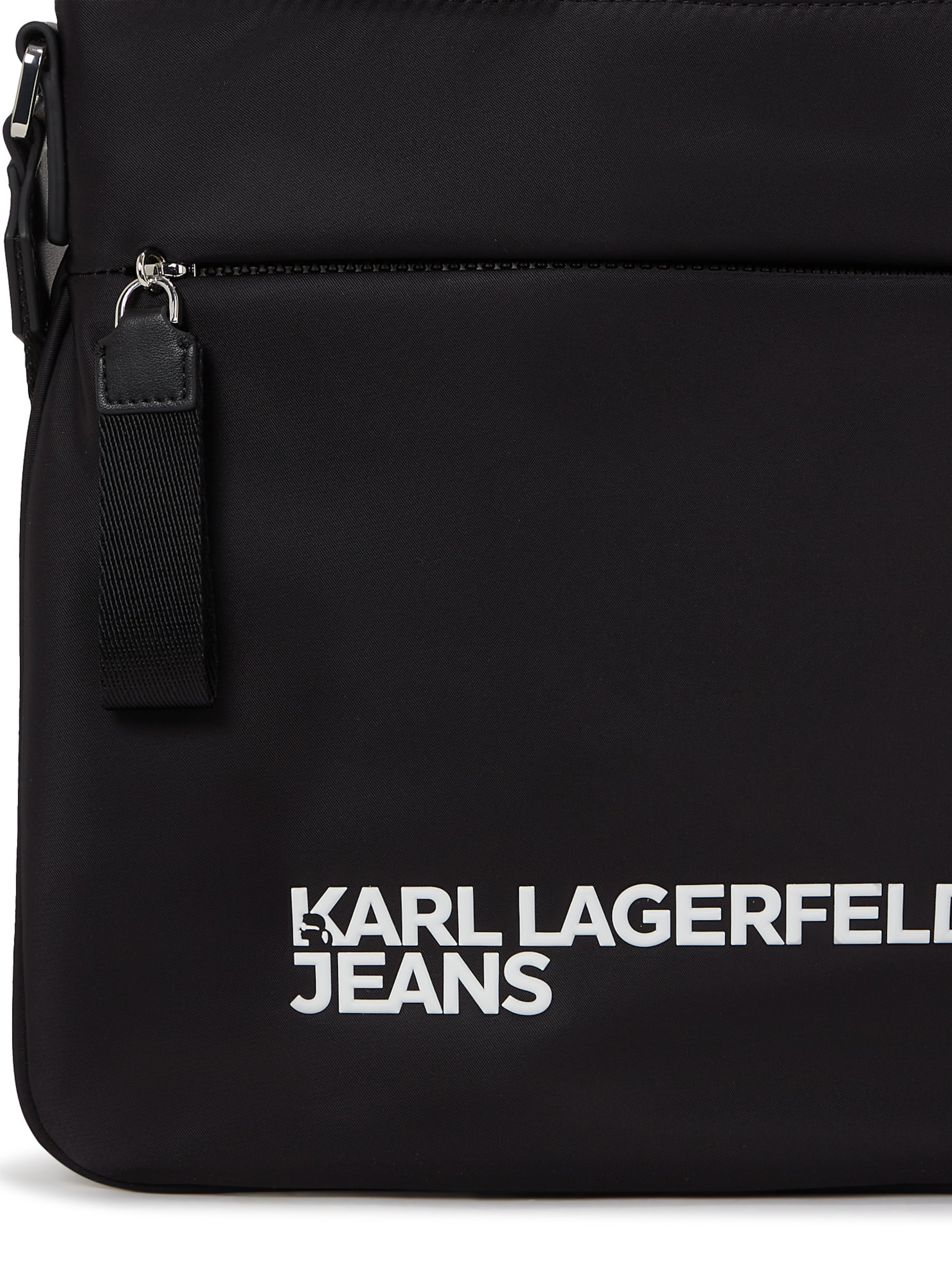KARL LAGERFELD JEANS Taška cez rameno 'Essential' - Čierna